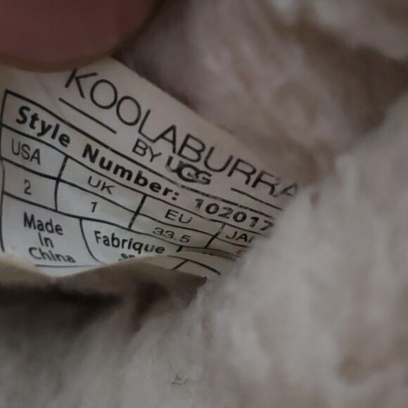 Koolaburra by UGG Boots Youth Size 2 Chestnut Suede Bow Fur Lined 102017 - Picture 7 of 7